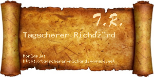 Tagscherer Richárd névjegykártya