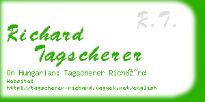 richard tagscherer business card